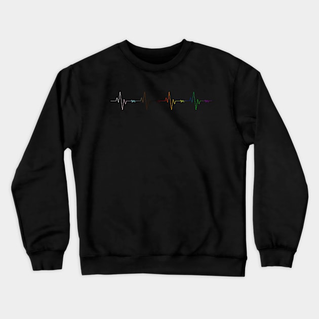 Pride Heartbeat Crewneck Sweatshirt by Miranda Nelson